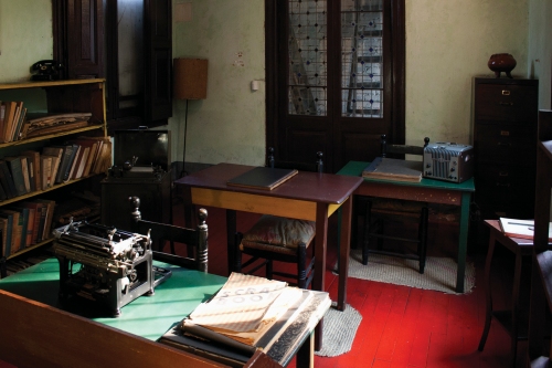 Trotsky's study as it was on the day he died. Photo: Museo Casa de León Trotsky
